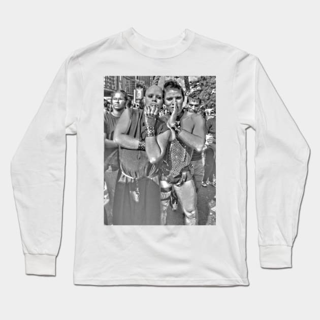 Two Goth Boys at the Gay Parade Long Sleeve T-Shirt by Marccelus